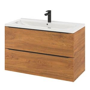 Baza pentru lavoar, suspendata, Nuc, 100 x 60 cm  GoodHome Imandra