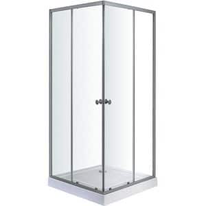 Cabina dus standard Arkell, patrata, 90 x 90 x 192 cm, sticla securizata 4mm, profil crom
