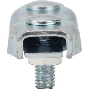 Clema dubla cabluri DIALL, 4mm, otel, 2 bucati
