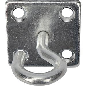 Carlig cu placuta DIALL, 50x50mm, otel, 2 bucati