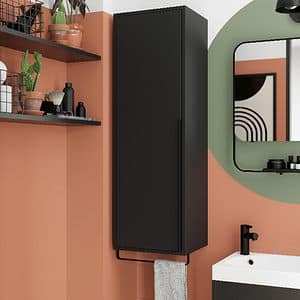 Coloana baie suspendata GOODHOME Maza, 30 x 115 x 36 cm, negru