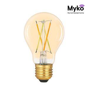 Bec LED, smart, E27, A60, 60 W, amber  Jacobsen Myko