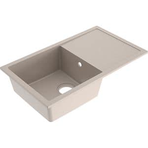 Chiuveta bucatarie GOODHOME Lourdes, 1 cuva, picurator reversibil, compozit, bej