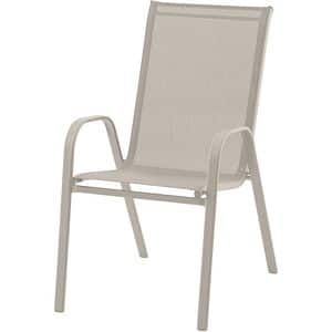 Scaun terasa GOODHOME Brava, 54 x 71.5 x 92.5 cm, sarcina maxima 100 kg, otel si PVC, argintiu