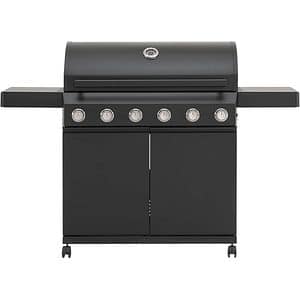 Gratar pe gaz GOODHOME Praden, 6 arzatoare, 4 role, negru