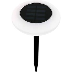 Lampa solara LED RGB, plastic, negru