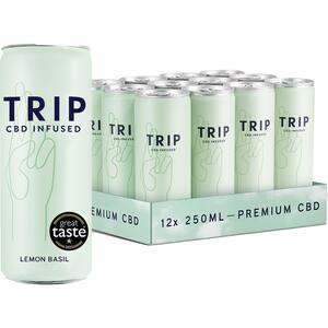 Bautura racoritoare carbogazoasa TRIP Lemon Basil bax 0.25 x 12 doze