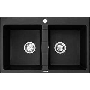 Chiuveta bucatarie PYRAMIS Premium Bowls, 2 cuve, compozit granit, carbon