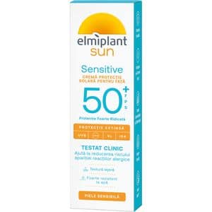 Crema protectie solara pentru fata ELMIPLANT Sun Sensitive, SPF 50, 50ml