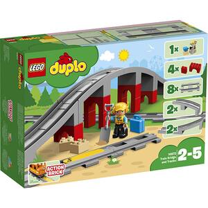 LEGO Duplo: Pod si sine de cale ferata 10872, 2-5 ani, 26 piese 