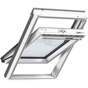 Fereastra mansarda VELUX Basic GLU SK08 0085Z, lemn, operare de sus, 114 x 140 cm, alb