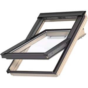Fereastra mansarda VELUX Basic GZL CK02, lemn, operare de sus, 55 x 78 cm, gri antracit
