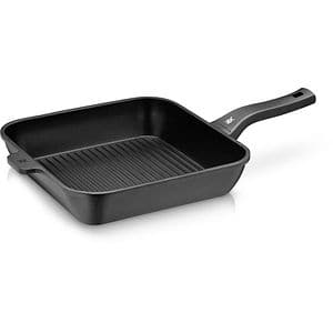 Tigaie grill WMF Permadur Premium, 28x28cm, aluminiu, negru
