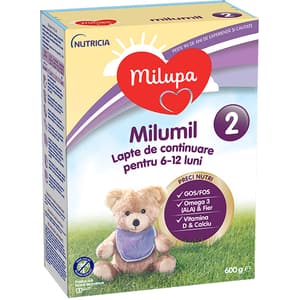 Lapte praf MILUPA MILUMIL 2 PreciNutri 615699, 6-12 luni, 600g