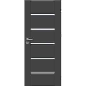 Usa interior CLASSEN Fido Model 3, cu geam, dreapta, MDF, 80 x 204 cm, gri antracit