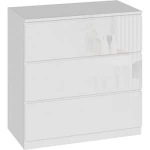 Comoda living BLACK AND WHITE Optimum 02, PAL, 78 x 40 x 80.4 cm, alb lucios