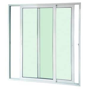 Usa exterior FENSTERWELT, cu geam, 1 camere, glisare, aluminiu, 180 x 200 cm, alb