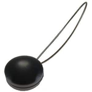 Magnet prindere draperie Pearls, rasina, 19 x 7 cm, gri