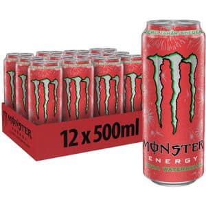 Bautura energizanta MONSTER Ultra Watermelon bax 0.5L x 12 doze
