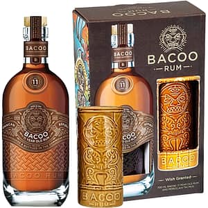 Set Rom Bacoo 11YO + pahar Tiki, 0.7L