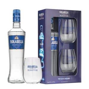 Set Lichior Isolabella Sambuca, 0.7L + 2 pahare
