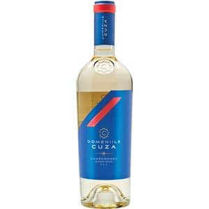 Vin alb sec Domeniile Cuza Chardonnay, 0.75L, bax 6 sticle