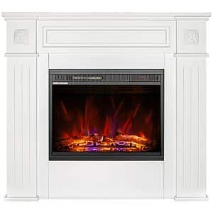 Semineu electric ART FLAME Flamora, 1500W, telecomanda, 105 x 27 x 96 cm, alb