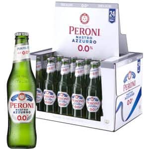 Bere blonda fara alcool Peroni Nastro Azzurro bax 0.33L x 24 sticle