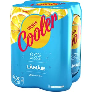 Bere cu arome Ursus Cooler Lamaie bax 0.5L x 4 doze