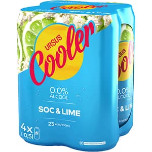 Bere cu arome Ursus Cooler Soc&Lime bax 0.5L x 4 doze