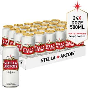 Bere blonda Stella Artois bax 0.5L x 24 doze 