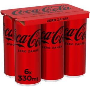 Bautura racoritoare carbogazoasa COCA-COLA Zero Zahar bax 0.33L x 6 doze