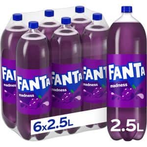 Bautura racoritoare carbogazoasa FANTA Madness Struguri bax 2.5L x 6 sticle
