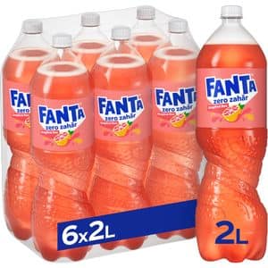 Bautura racoritoare carbogazoasa FANTA Zero Zahar Pink Grapefruit bax 2L x 6 sticle