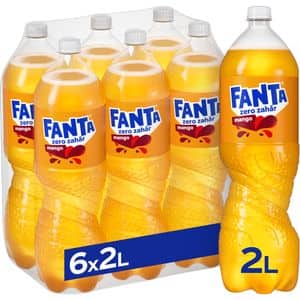 Bautura racoritoare carbogazoasa FANTA Mango Zero Zahar bax 2L x 6 sticle