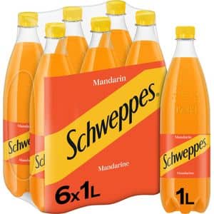 Bautura racoritoare carbogazoasa SCHWEPPES Mandarin bax 1L x 6 sticle