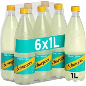 Bautura racoritoare carbogazoasa SCHWEPPES Bitter Lemon bax 1L x 6 sticle