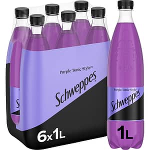 Bautura racoritoare carbogazoasa SCHWEPPES Purple Tonic bax 1L x 6 sticle