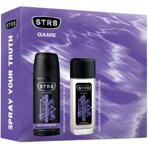 Set ingrijire corp STR8 Game: Parfum pentru corp, 85ml + Deodorant spray, 150ml 