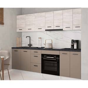 Blat bucatarie Viola, PAL, 240 x 60 x 2.8 cm, dark concrete