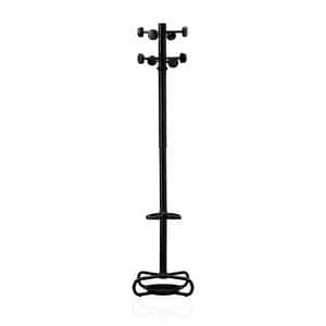 Cuier pom, metal, 8 agatatori, 57 x 175 cm, negru