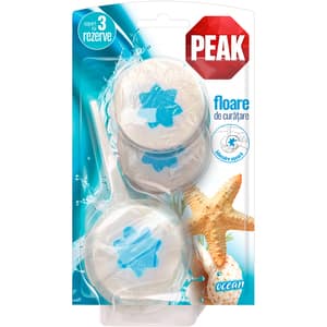 Odorizant toaleta PEAK Floare de curatare Ocean, 3 x 45g