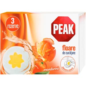 Rezerva odorizant toaleta PEAK Floare de Curatare, Mandarina, 3 x 45g