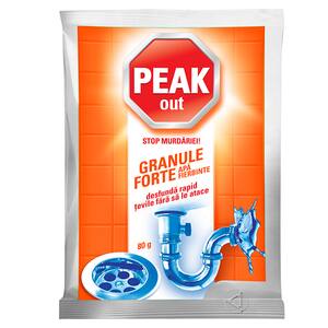 Granule pentru desfundat tevi PEAK OUT Apa fierbinte, 80g