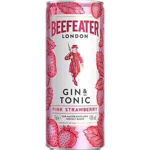 Cocktail cu alcool Beefeater Gin & Tonic Pink Strawberry bax 0.25L x 12 doze
