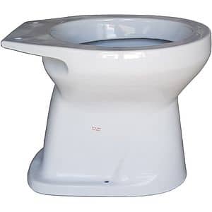 Vas WC pentru curte Tavdry, ceramica, evacuare verticala, 35.5 x 45.5 x 40 cm, alb