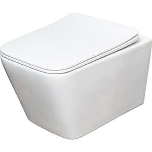 Vas WC suspendat TR-A1255W, rimless, ceramica, 36 x 52 x 34 cm, alb