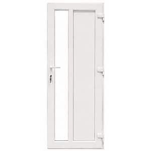 Usa exterior FENSTERWELT, cu geam, dreapta, PVC, 96 x 205 cm, alb