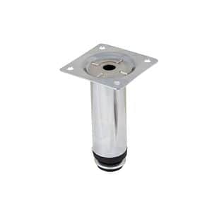 Picior mobilier reglabil, otel, 10 cm, alb