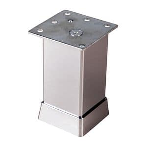 Picior mobilier reglabil, aluminiu, 10 cm, alb